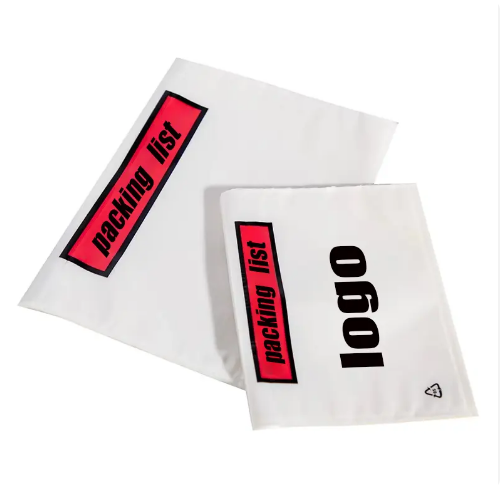 Logo Printable Clear Durable Packing List Insert envelope Poly Mailer Document Pockets for Logistics