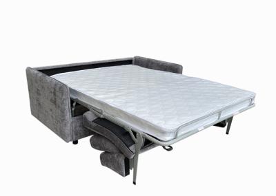 Grey Fabric Sleeper Sofa Mattress Thickness 12cm Fabric Couch Bed