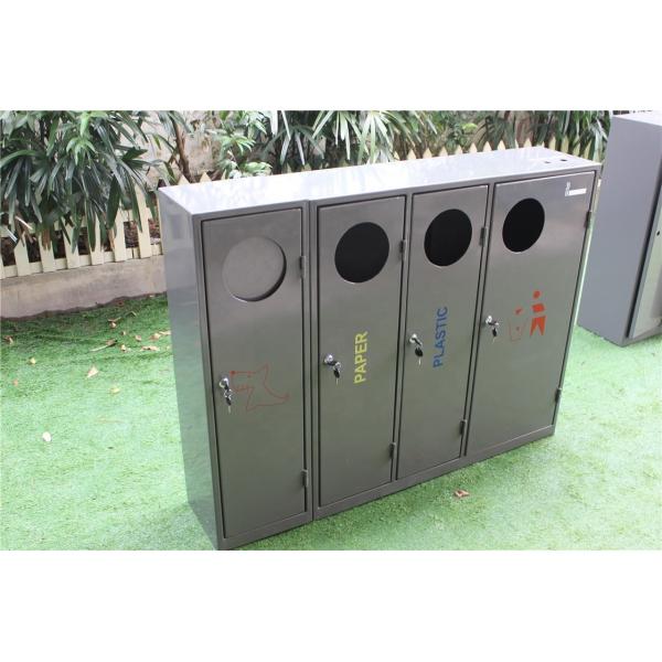 Медленная сталь наружные наружные контейнеры для переработки с 4 отсеками
