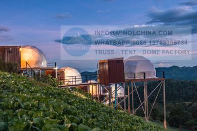 Decorated 6m Resort Geodesic Dome With Washroom