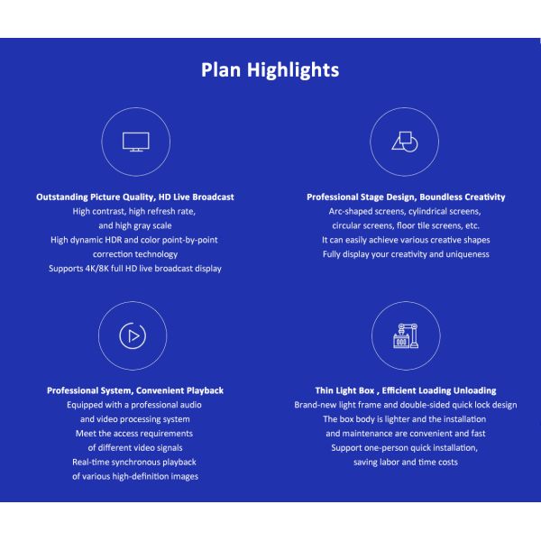 Customized LED Big Stage Backdrop LED Display Screen for Concert