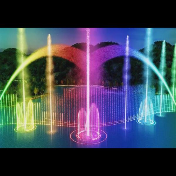 dancing water fountain synchronized with rhythm