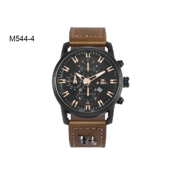 Classic Men's Quartz Watch  BARIHO Analog Wristwatch Leather Strap M544