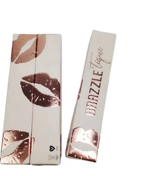 Soins de la peau estampage à chaud cosmétique rouge à lèvres boîte d'emballage en papier