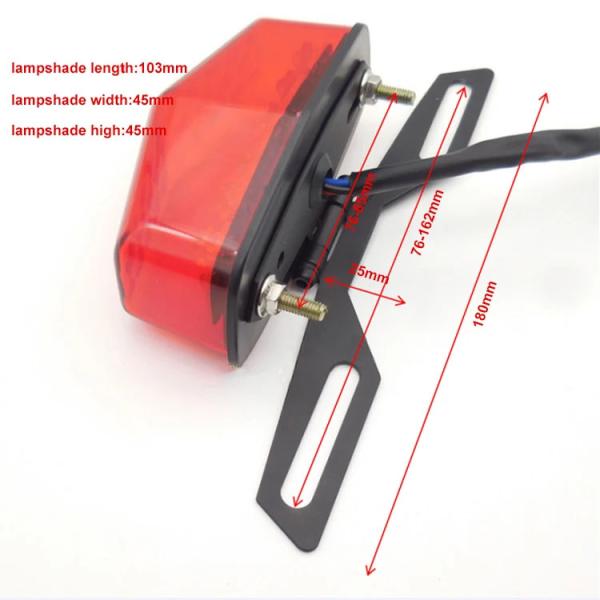 16pcs Piranha Lamp Beads 12V LED Motorcycle Tail Light for Repairing and Replacement