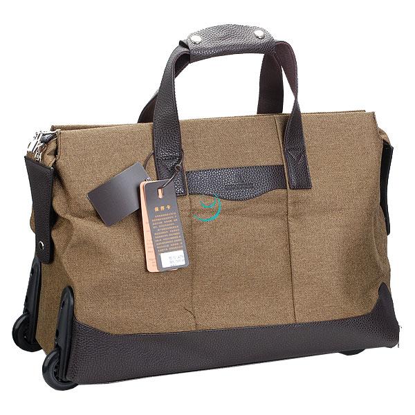Fashion polyester Red Overnight Travel Bags / Duffel Bag with wheels 