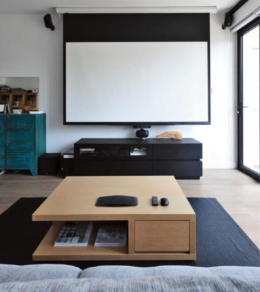 Electric Motor Projector Screen 120 Inch High Gain Fabric Electric