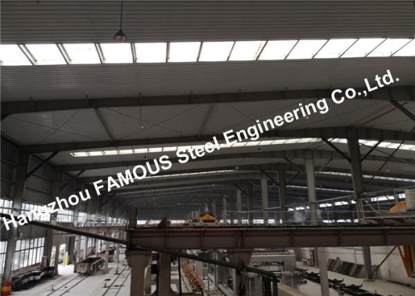 Economic Heavy Steel Structure Workshop And Warehouse With Overhead Bridge Cranes