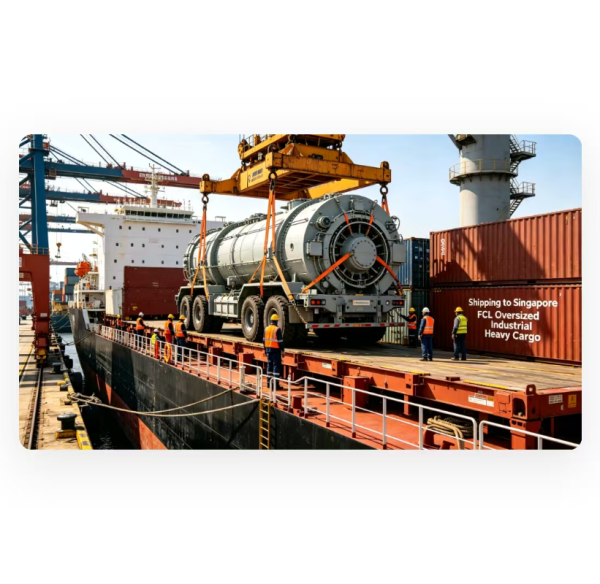 FCL Oversized Cargo Delivery To Singapore With DDP Truck Transport