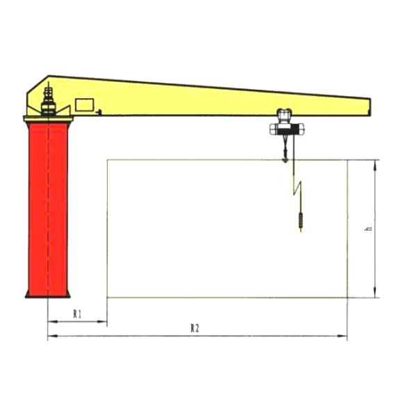 Оборудование неподвижного крана поднимаясь, 360 кран руки кливера вращения 1T степени