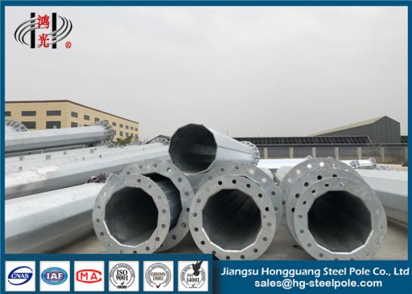 Transmissão poligonal Q355 Polo tubular de aço com o degrau de escalada para a distribuição