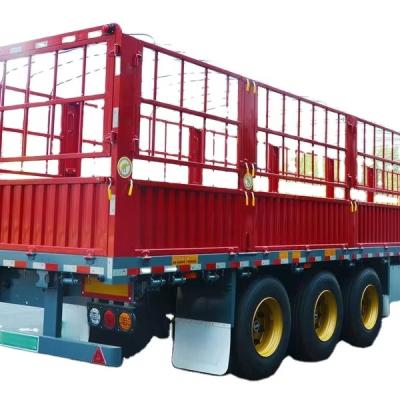 CIMC 12400*2500*2000mm Poids de freinage 7T 12.4M 3 essieux 10 pièces de ressort à feuille 19T monoplace 40T charge utile