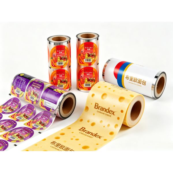 Custom Printed PET Plastic Roll Film | High Barrier Transparent Food Packaging Film for Fruit Jelly & Snack Sealing