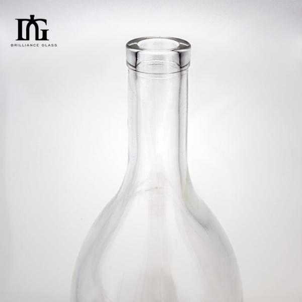 250ml/500ml/700ml/750ml Capacity Round Glass Liquor Bottle with CORK Sealing Type