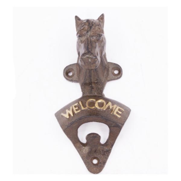 Popular Design Die Casting Zinc Alloy Debossed Logo Folk Art Wecome Bar Horse Wall-mounted Beer Bottle Opener