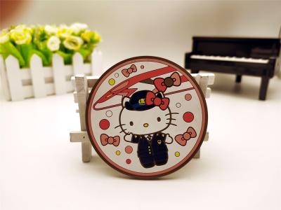 Reusable PVC Key Holder , Custom Rubber Keychains Hello Kitty Themed