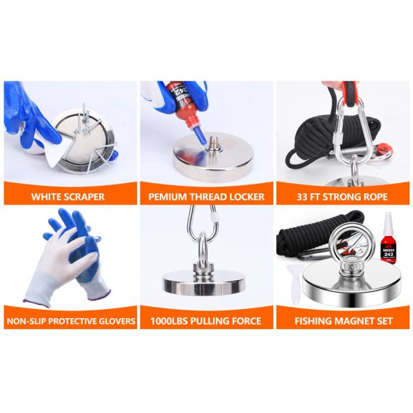 Винтовой размер M10 Мощный одноличный рыболовный магнит Сверхсильный Магнитный рыболовный набор Постоянный