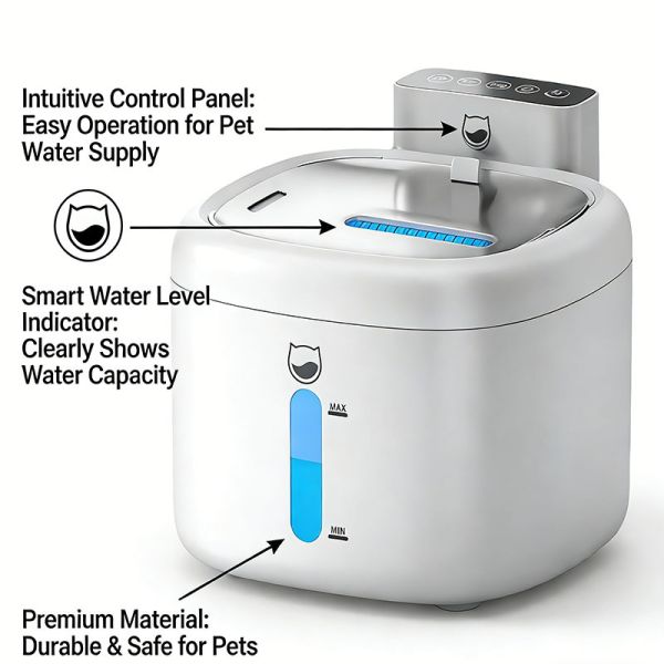 Pet Water Fountain Automatic Quiet Filtered BPA-Free Dispenser, Bulk Wholesale OEM For Multi Pet Use
