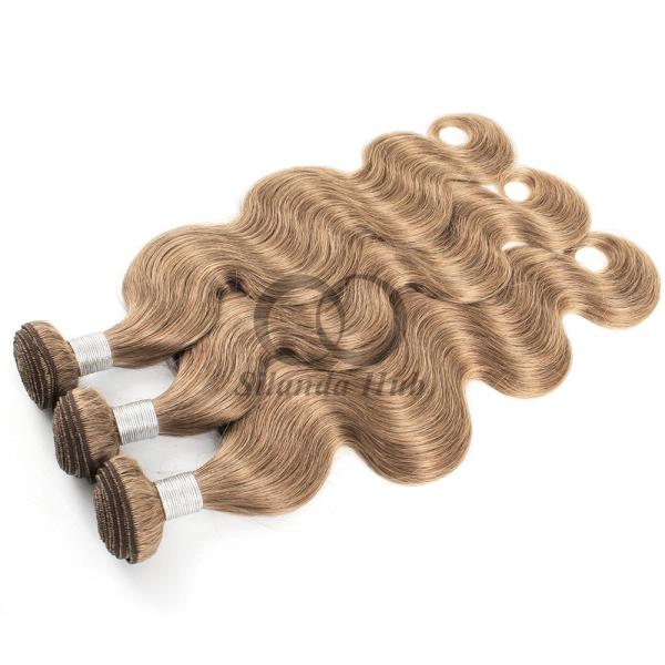 #8 Ash Brown Body Wave Remy Human Hair Bundles Sew In Weave Bundles Brazilian Bundle Deals