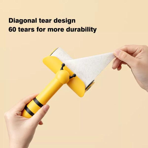 Yellow Cat Hair Comb Lint Roller Brush Pet Hair Remover Roller