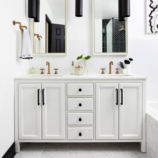 European Solid Wood Bathroom Vanity Units Luxury Hotel Modern Mirror