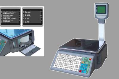 Electronic Digital Weighing Scale With Label Printing, LCD Display Label Printing Scale