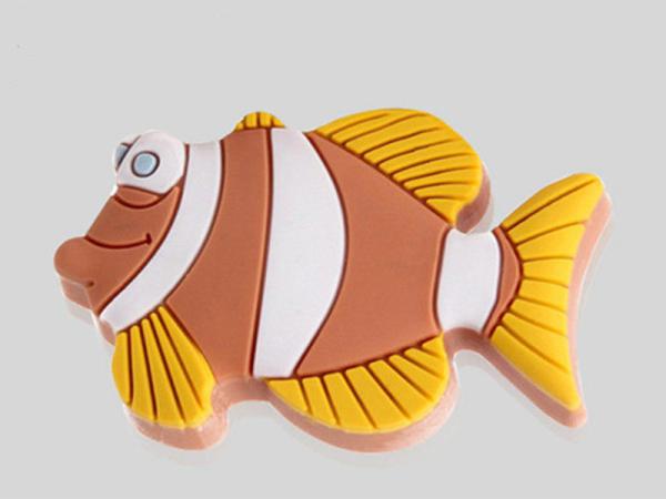 Clown Fish Rubber Knobs Soft PLastic Kids Bedroom Dresser Knobs Decorative Lovely Handles ISO Approved
