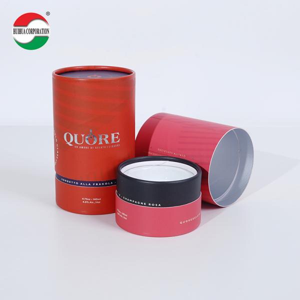 Custom Design Recyclable Paper Tube Packaging For Perfume Skincare Cosmetic Candle Essential Oil Round Box Cylinder Container