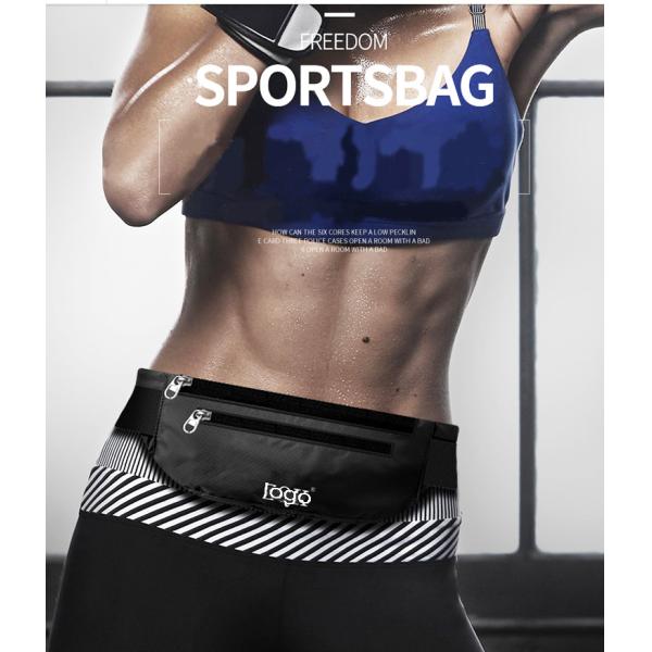 Multi-functional outdoor two zipper pockets travel belt mobile phone waist bag