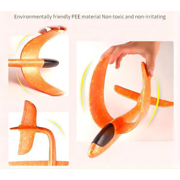 48cm Large Epp Foam Hand Thrown Airplane Toy Unisex Double Hole Whirlpool Model Glider