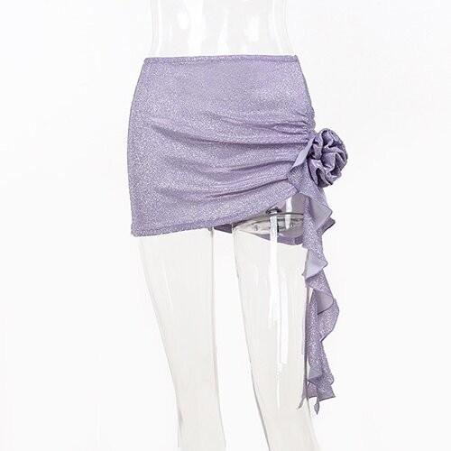 OEM maufactory Summer newpolyester sleeveless parties sexy slim hot girl stereo flower design hanging neck top suits