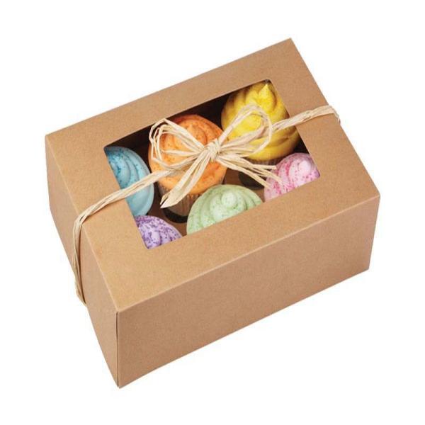 6pcs cookie paper box  cardboard macaron packaging box  fried chicken cardboard box