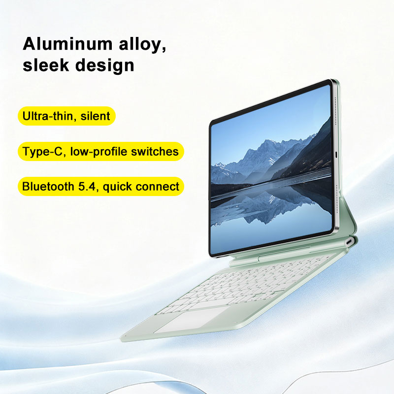 Magic RGB Backlit New Wireless Keyboard for iPad Pro 12.9-inch & iPad Air 13-inch Ultralight Detachable Touchpad
