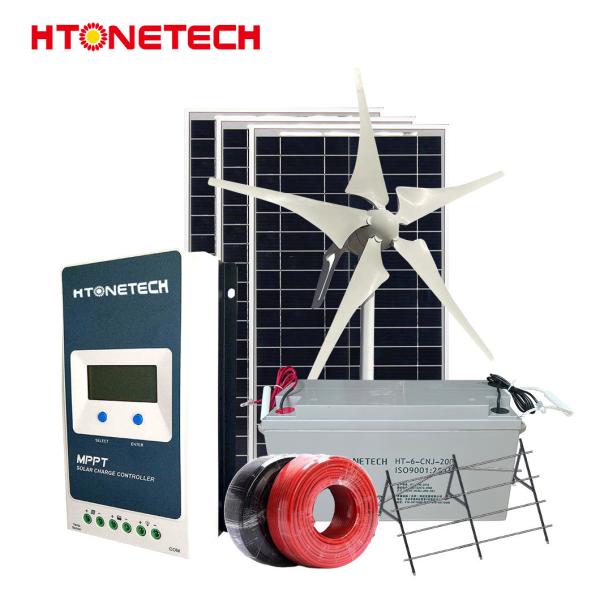 Sistema Solar Mono Grade B Conectado à Rede com Gerador de Turbina Eólica de Eixo Horizontal
