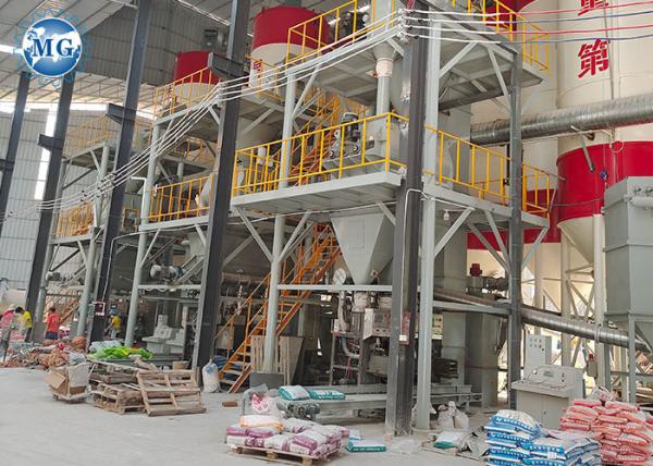 Dust Collector Dry Mortar Mixer Plant High Efficiency For Customized