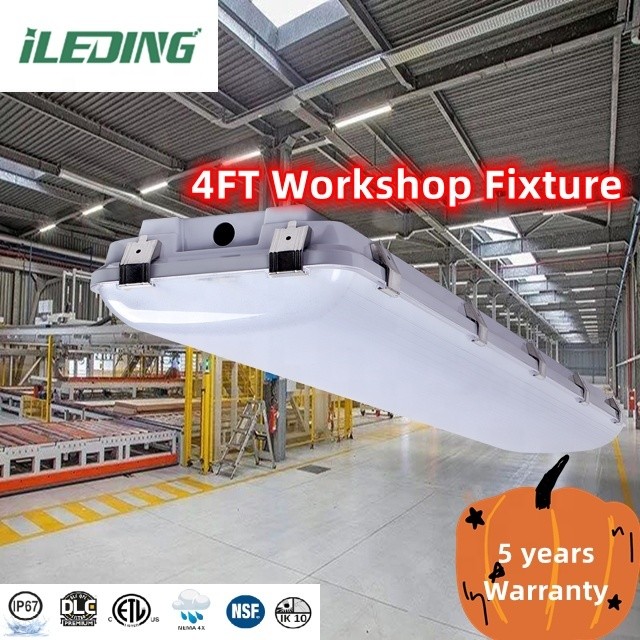 Garage 155W 4FT LED Vapor Tight Industry High Bay Light with 50000 Hours Working Time