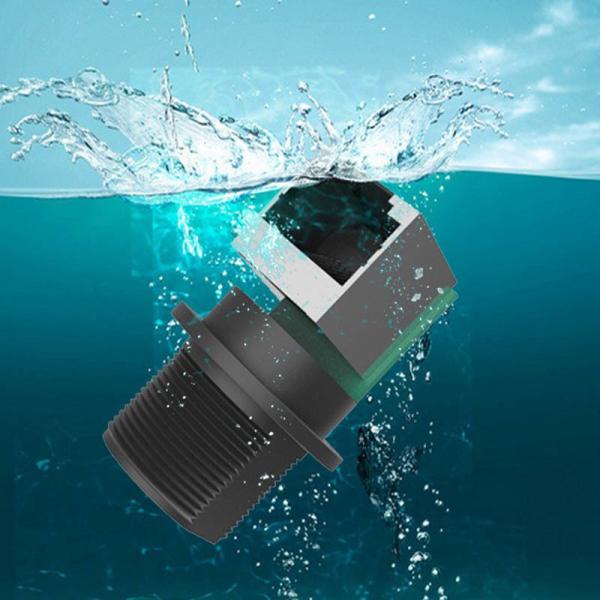 PA66 ナイロン IP67 防水信号コネクタ 90度ネットワークケーブル航空プラグ