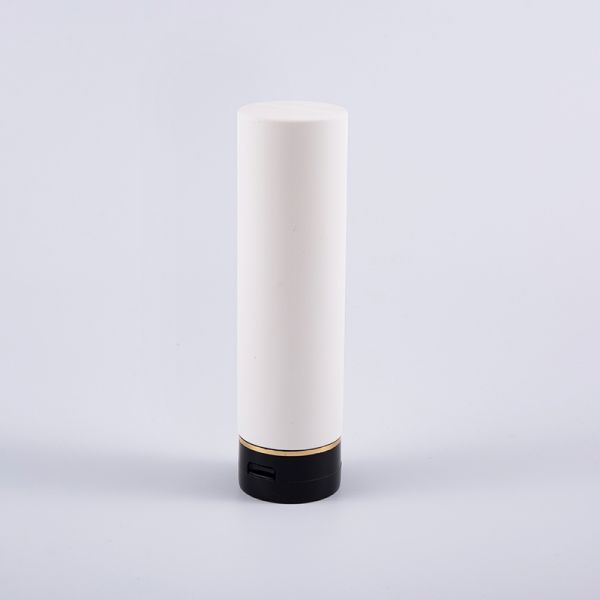 White Soft Touch Round Inverted 180ml PE Hair Conditioner Cleansing Bottle With Flip Top Cap