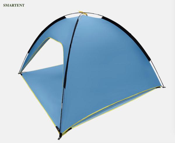 Blue Silver Coated Outdoor Camping Tents 190T Polyester Pop Up Beach Shelter 210X210X130cm