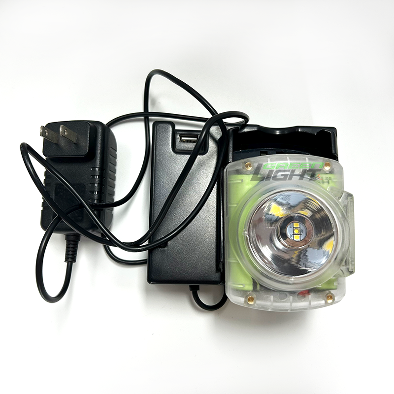 GLC-6(A/B) Cordless Cap Lamp 15-30H Working Time 3.7V Li-ion Battery IP68 Waterproof Underground Mining Headlamp with Magnetic Charging & OLED Screen