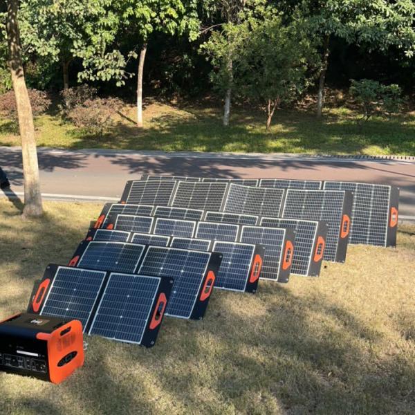 60W 100W 120W Black Solar Photovoltaic Panel With Peak Value Of 5V 9V 12V 15V