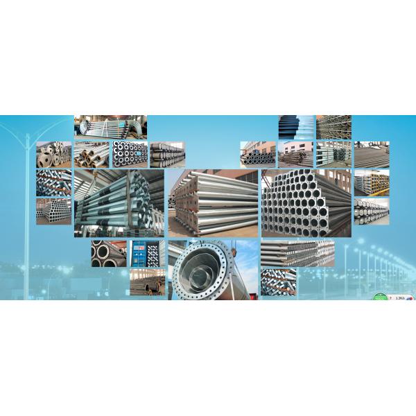 NPC Standard Galvanisée Acier Pouvoir Pole 5mm Avec Q235/Q345 Matériau