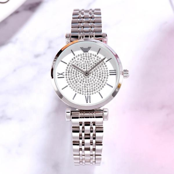 Diamond Rose Gold Wrist Watch For Ladies Japan Movt ODM Available