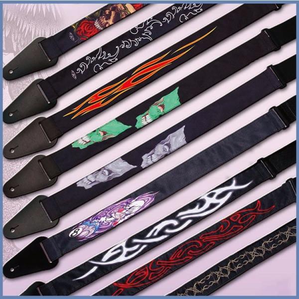Logo Silk Screen Printed Girls Guitar Strap / BSCI Beautiful Guitar Lock Strap
