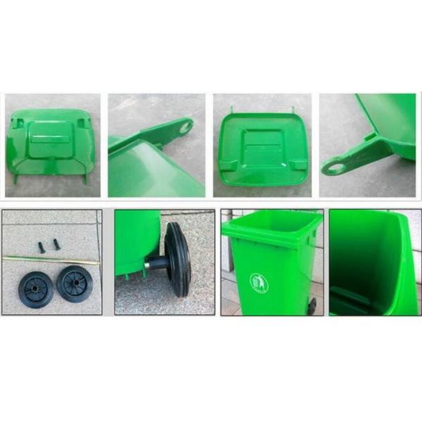 Plastic dustbin 120 litre waste bin garbage hospital waste bin with wheel