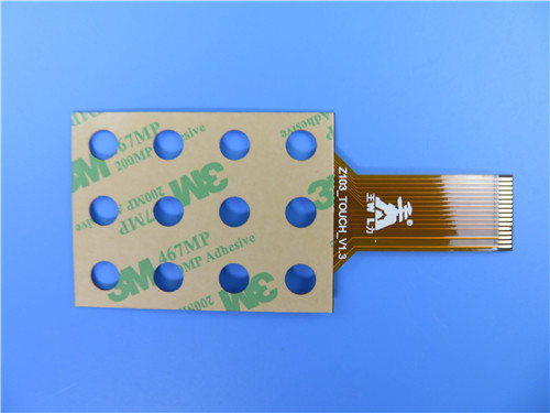 Доска PCB Polyimide 25um класса 2 IPC 6012 гибкая для встречной кнопочной панели