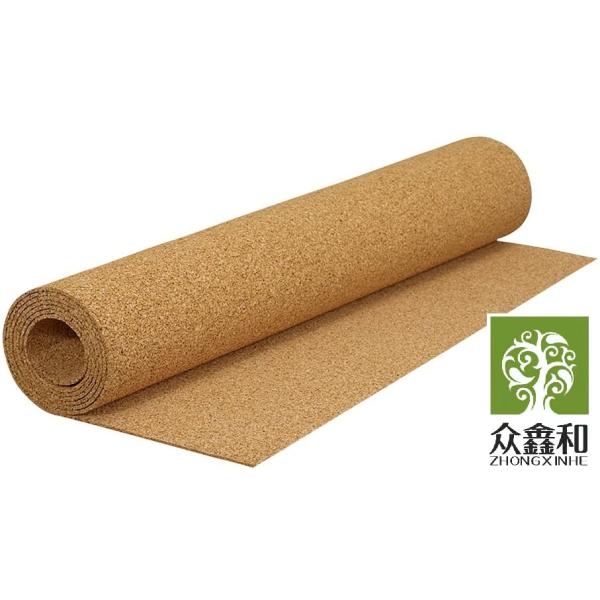 Nature Cork Floor Underlayment 2mm Thickness Cork Flooring Noise Reduction