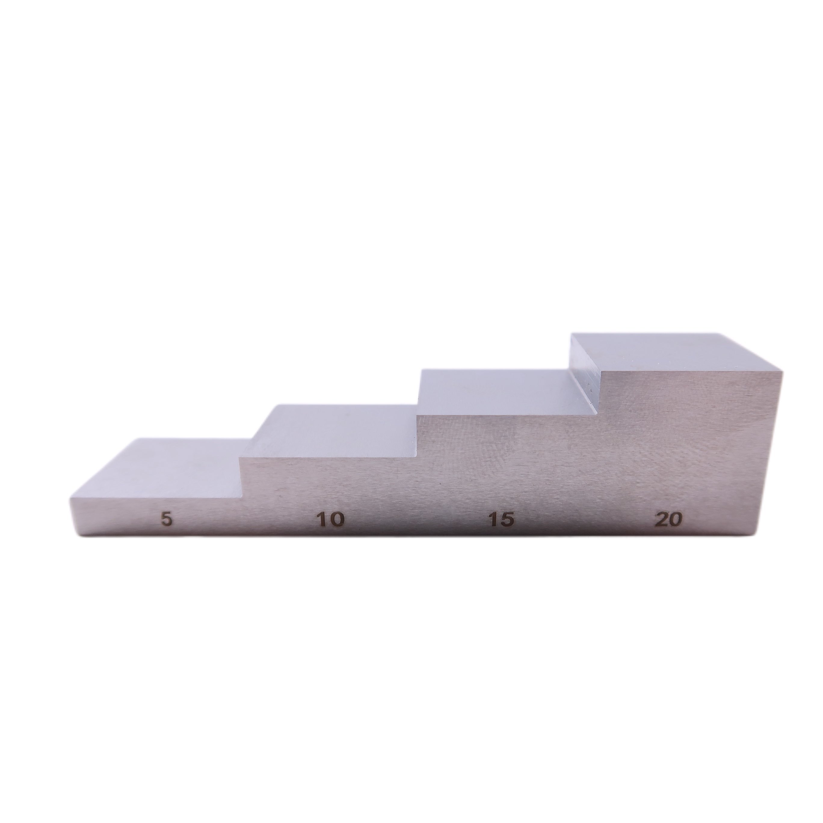 4-Step Thickness 1018 Steel Ultrasonic Calibration Block with 20*20mm Step Size for UT Testing