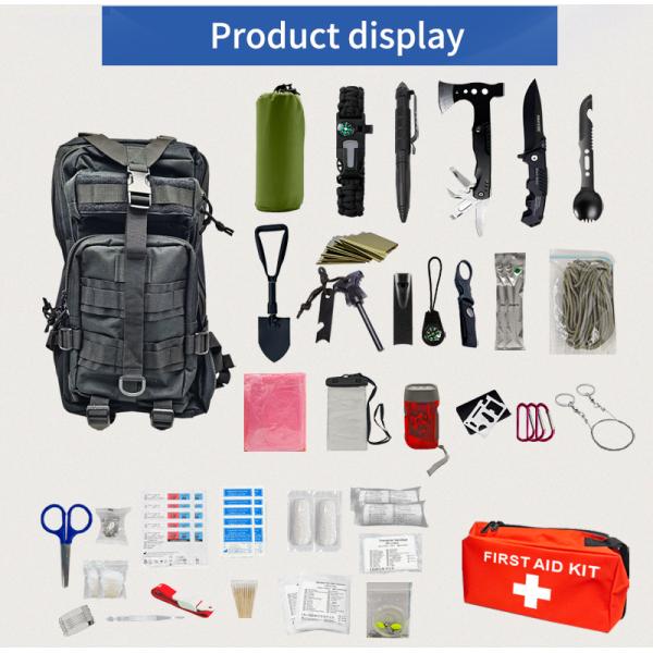 Outdoor Travel Disaster Preparedness Kit Medical Waterproof Tactical Backpack