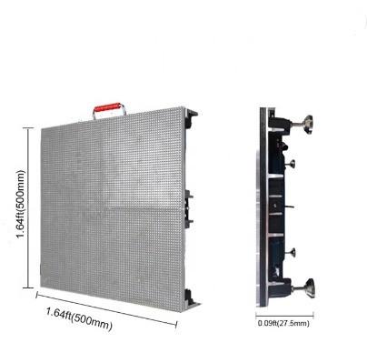 Écran LED interactif pour la piste de danse 500x500mm 500x1000mm Taille du placard